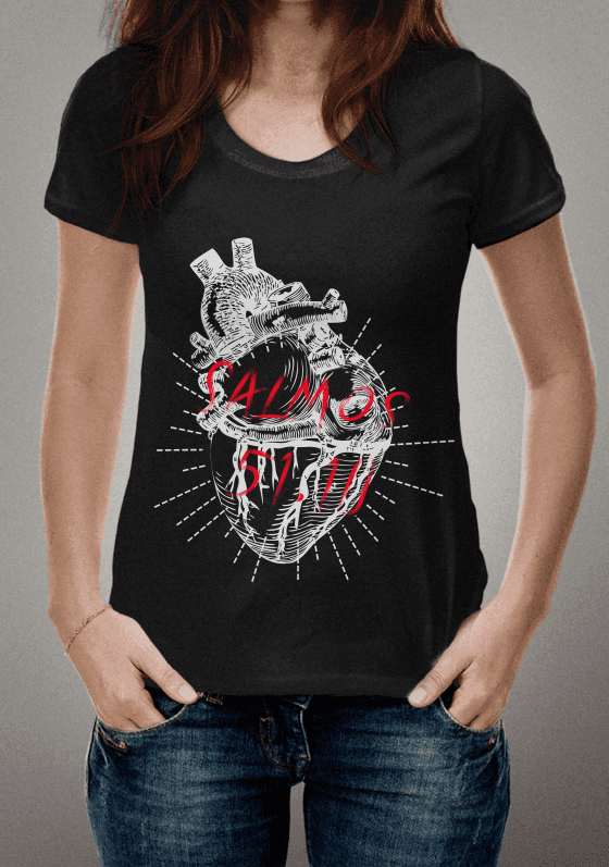 Nome do produto  Salmos 51.10 Estampa branca